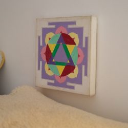 Mandala on wall in child's playroom