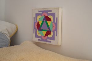 Mandala on wall in child's playroom
