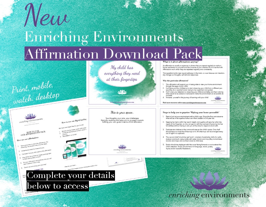 Enriching Environment Affirmation about creating the right environment